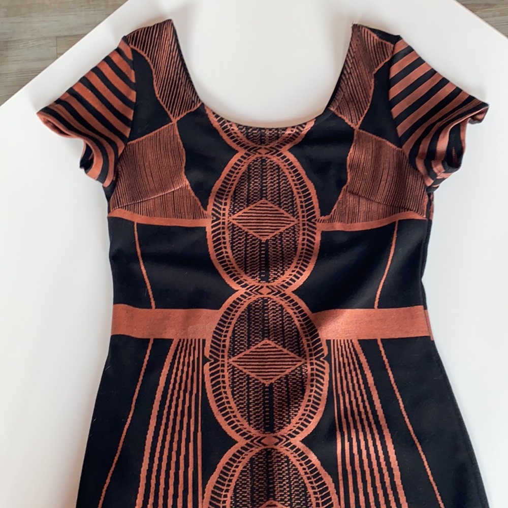 The Little Black Dress with Copper  Size Small